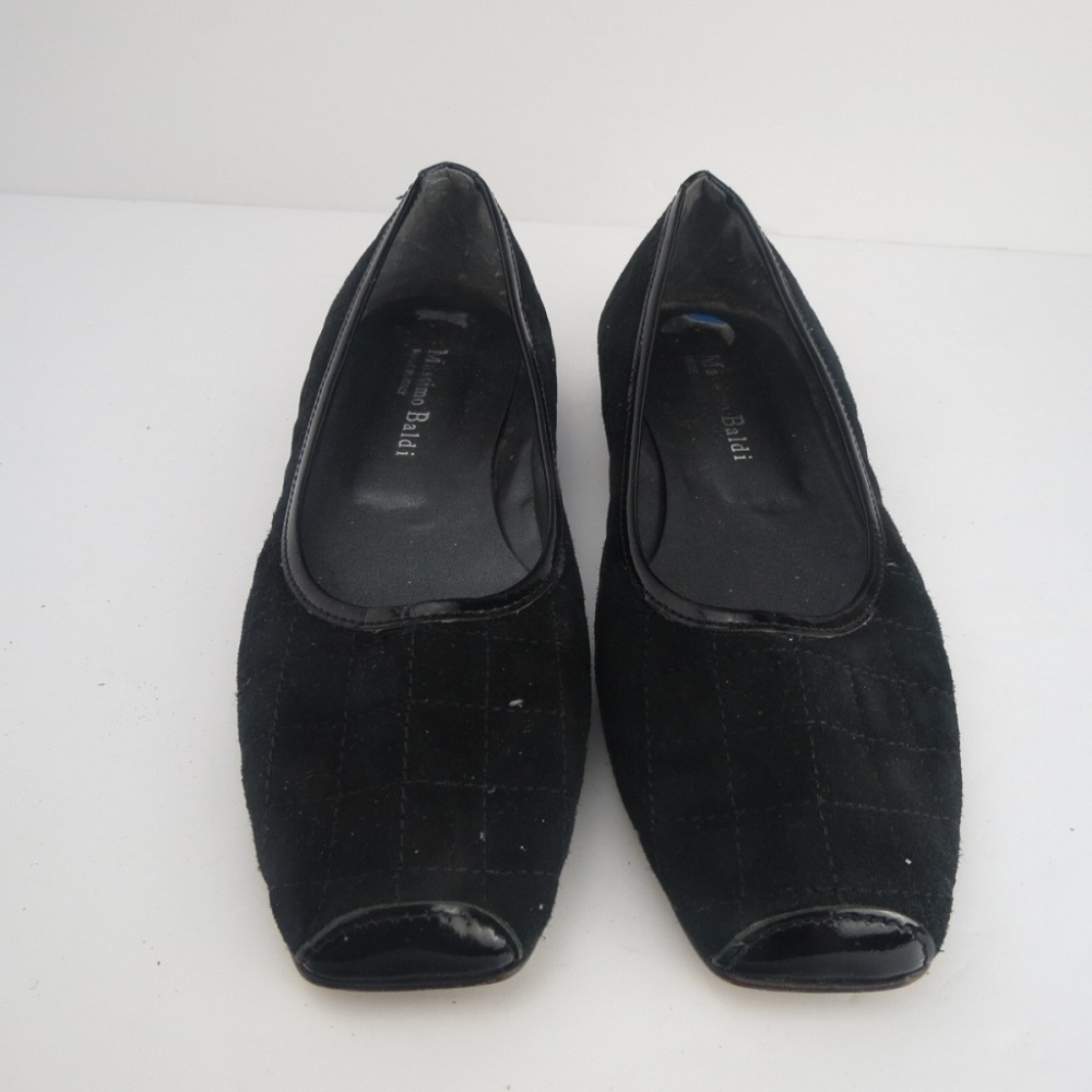 Massimo Baldi Black Ballerina Flats Made in Italy